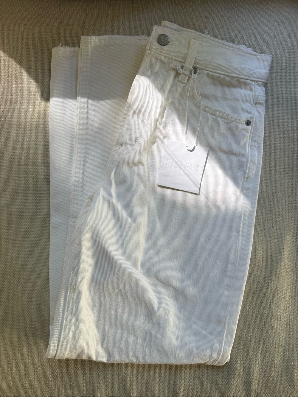 Viral Pistola Denim Wes Jeans in Vivid White — NWT!